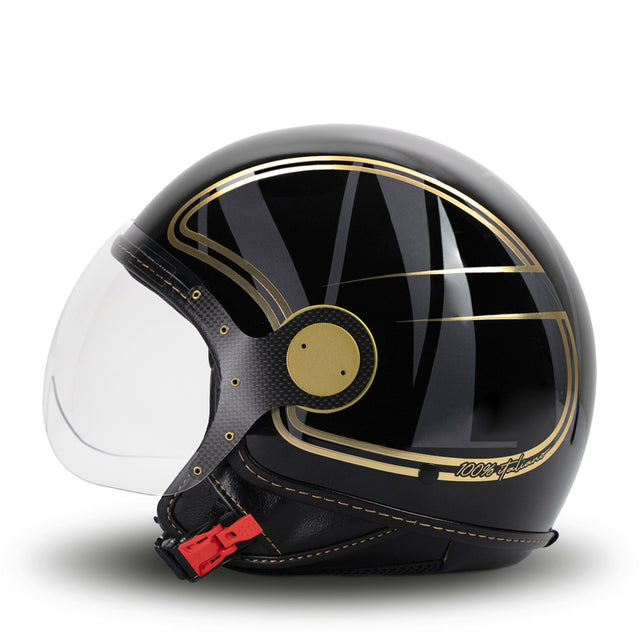 Casque élégant en or noir indépendant