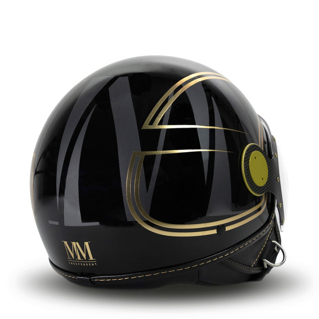 Casque élégant en or noir indépendant