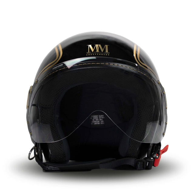 Casque élégant en or noir indépendant
