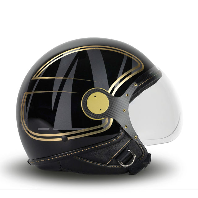 Casque élégant en or noir indépendant