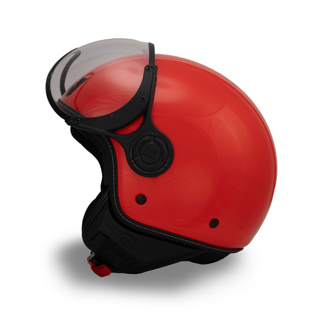 Casco JET A-Ventura Rosso Monocromo di MM Independent