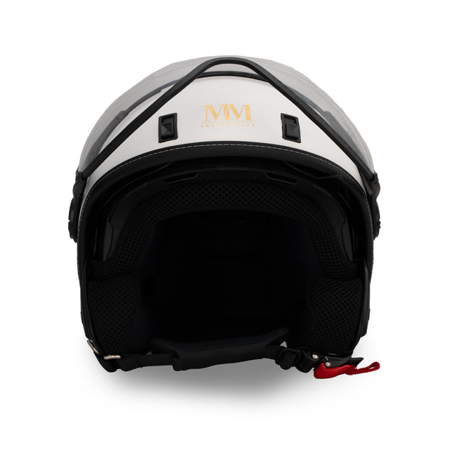Casco JET A-Ventura Bianco Monocromo di MM Independent