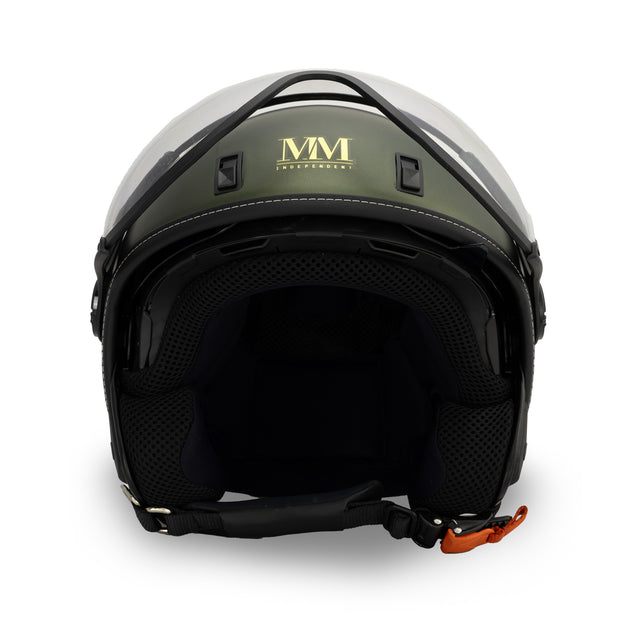 Casco JET A-Ventura Verde Oliva Monocromo di MM Independent