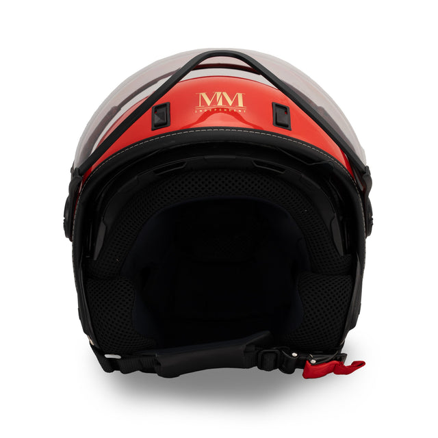 Casco JET A-Ventura Rosso Monocromo di MM Independent