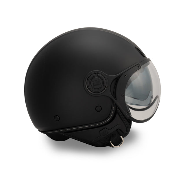 Casco JET A-Ventura Nero Monocromo di MM Independent