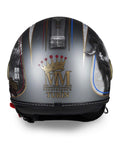 Casque jet Turin en édition limitée MM Independent avec graphismes urbains et symboles historiques de la ville - vue arrière